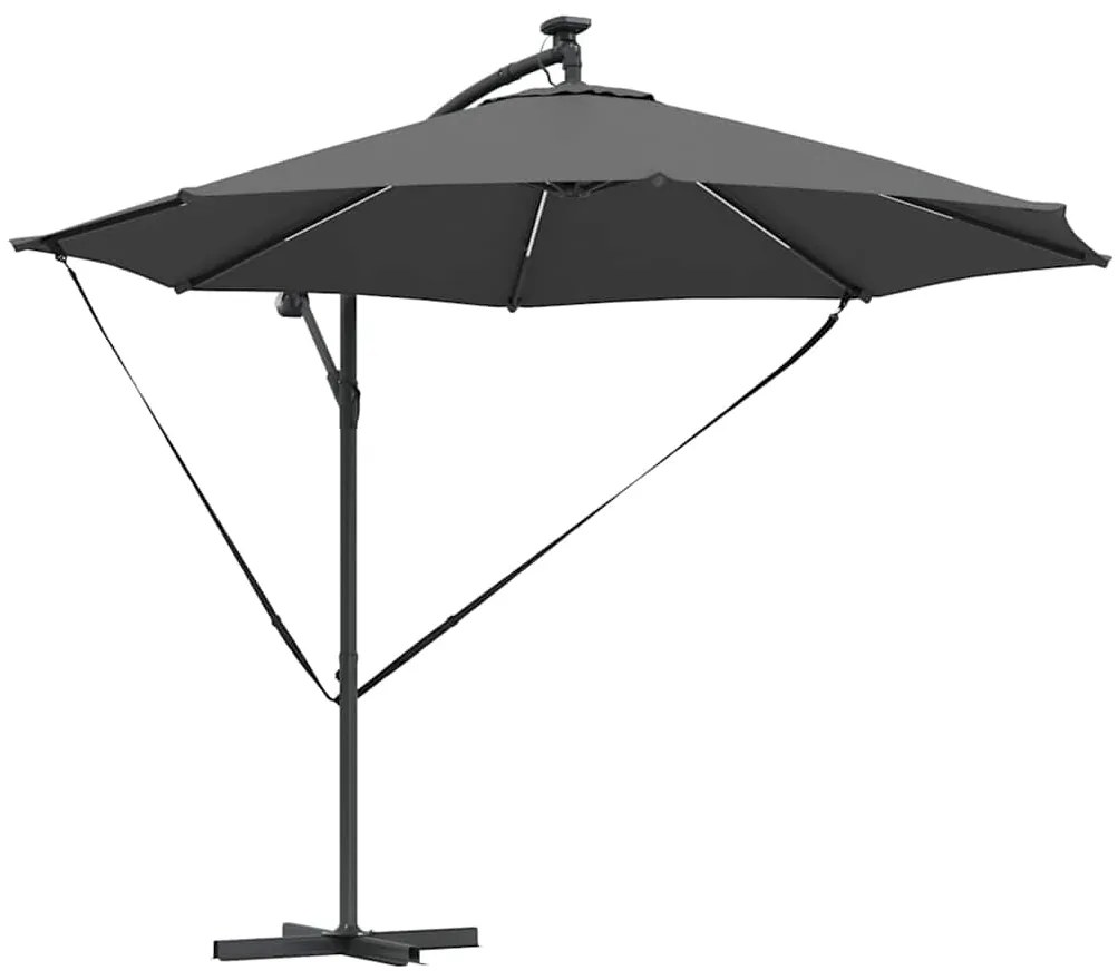 vidaXL Ομπρέλα Cantilever Banana Ανθρακί 294 x 294 x 248 cm