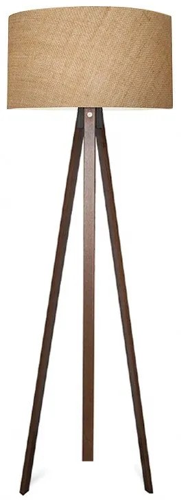 Megapap Φωτιστικό Δαπέδου Rosling Mdf/Ύφασμα Pvc Καρυδί/Φυσικό 38x38x140εκ.