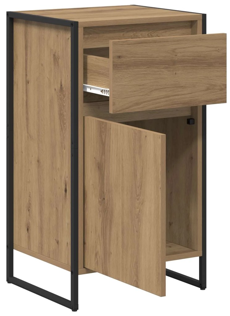 vidaXL Πλαϊνό γραφείο με συρτάρι Καρυδιά Χειροποίητης Εργασίας