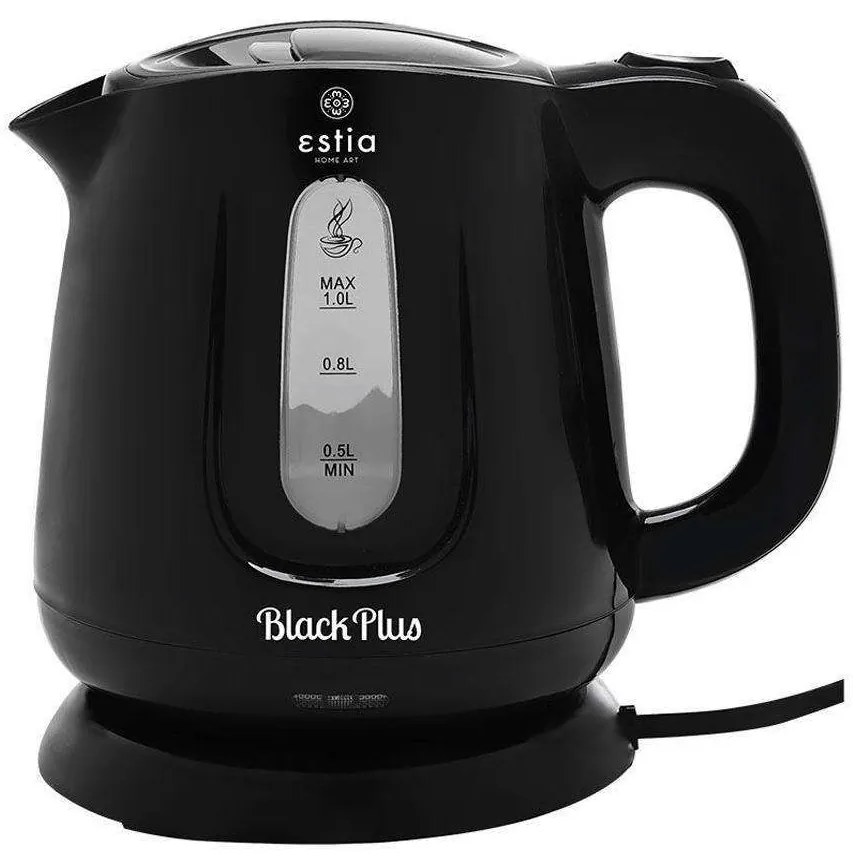Βραστήρας 06-17231 1Lt 1100W Black Estia Plastic