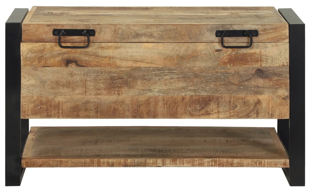 vidaXL Κουτί Αποθήκευσης Καφέ 80 x 35 x 45 cm Μασίφ ξύλο μάνγκο