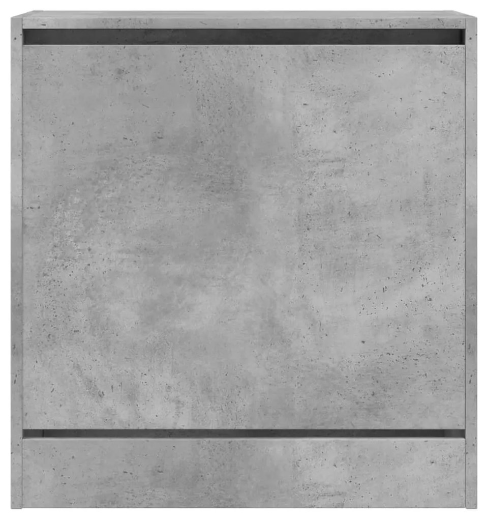 Παπουτσοθήκη Γκρι Σκυροδέματος 60x34x63,5εκ. Επεξεργασμένο Ξύλο - Γκρι