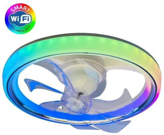 Ανεμιστήρας Οροφής LED RGB 40W Λευκό Smart 3281 Spotlight-3281-Λευκό 3281