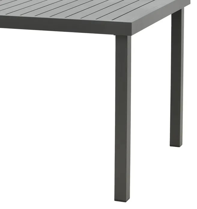 Τραπέζι Kliton pakoworld αλουμινίου ανθρακί 150x80x74εκ (1 τεμάχια)