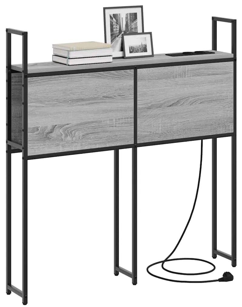 vidaXL Κεφαλάρι Αποθήκης Γκρι sonoma 90 cm Επεξεργασμένο ξύλο