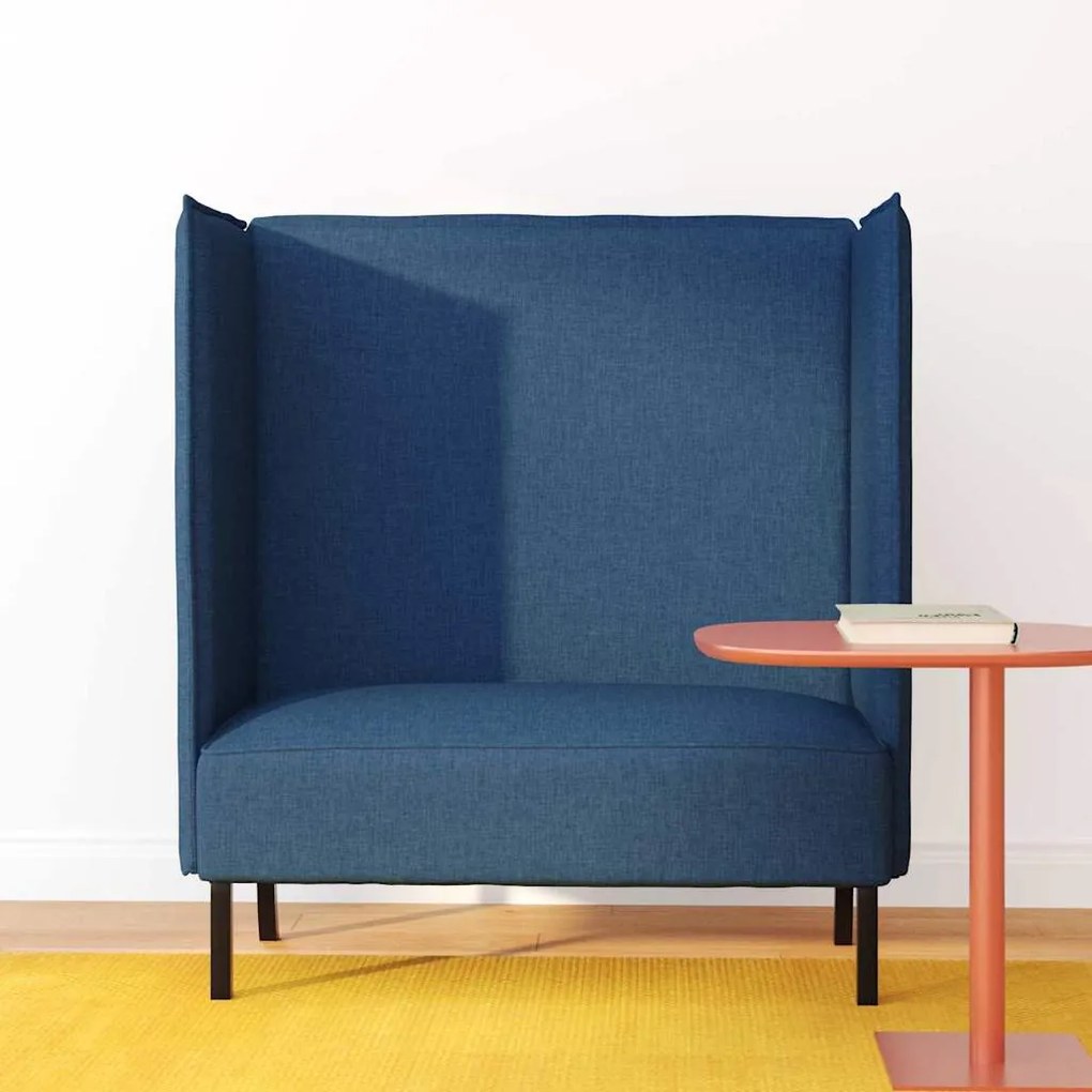vidaXL Καναπές Υψηλής Πλάτης Μπλε 109 x 56 x 121 εκ. ύφασμα