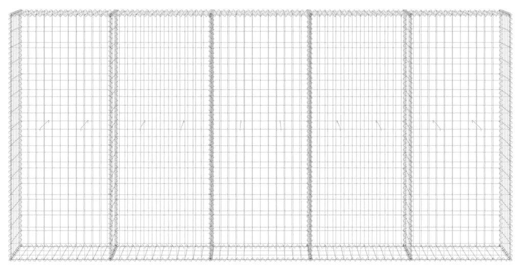 vidaXL Συρματοκιβώτιο Τοίχος 300x30x150 εκ. Γαλβαν.Χάλυβας + Καλύμματα