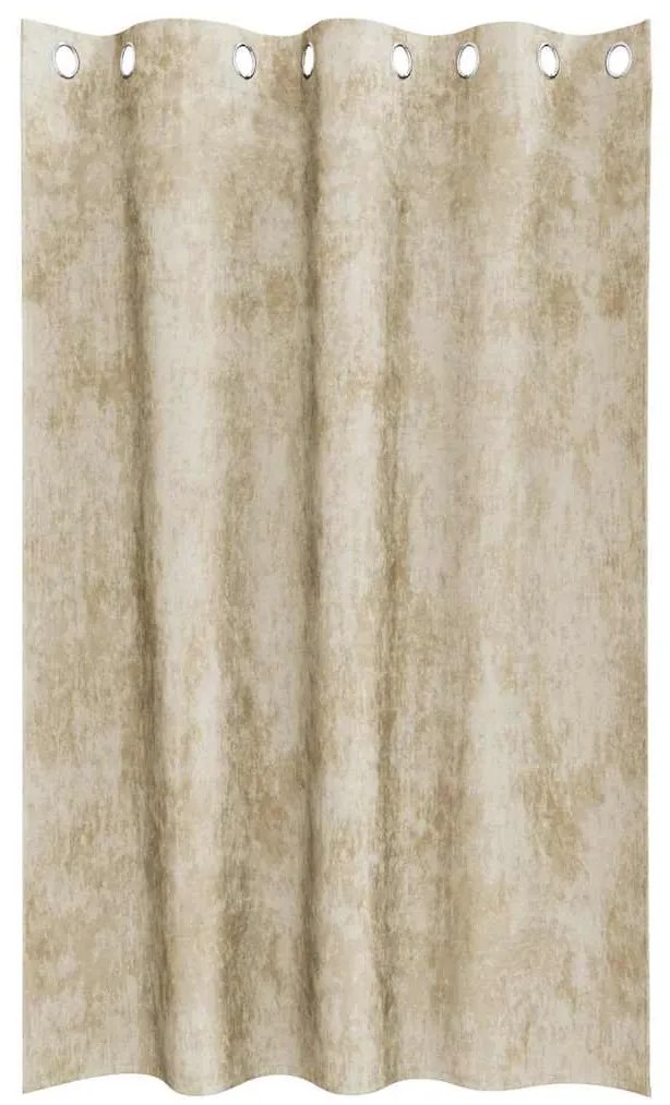 vidaXL Κουρτίνα με κουρτίνες 2 pcs Κρεμ 175 x 140 εκ. Βελούδο