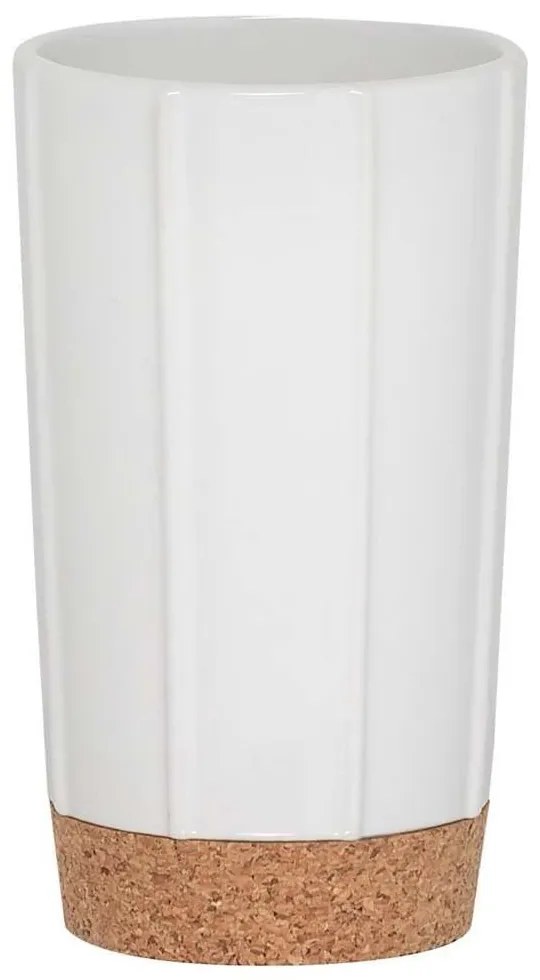 Ποτήρι Οδοντόβουρτσας Cork White Sealskin Porcelain
