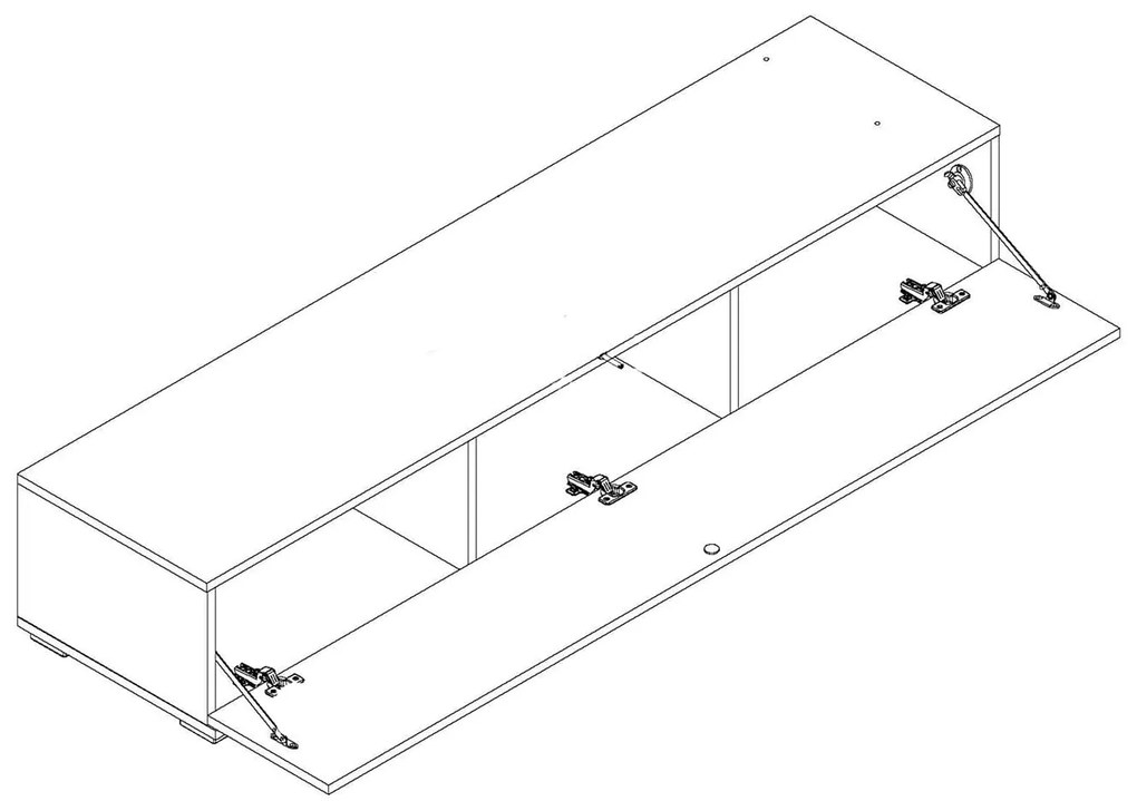 Σύνθετο Σαλονιού REGINA Μαύρο-Artizan Oak Μ240xΒ40xΥ150εκ.