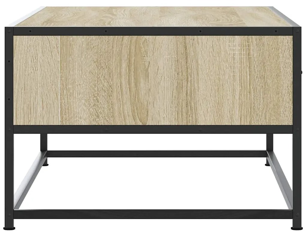 vidaXL Τραπεζάκι Σαλονιού Sonoma Δρυς 100x50x35εκ Επεξ. Ξύλο + Μέταλλο