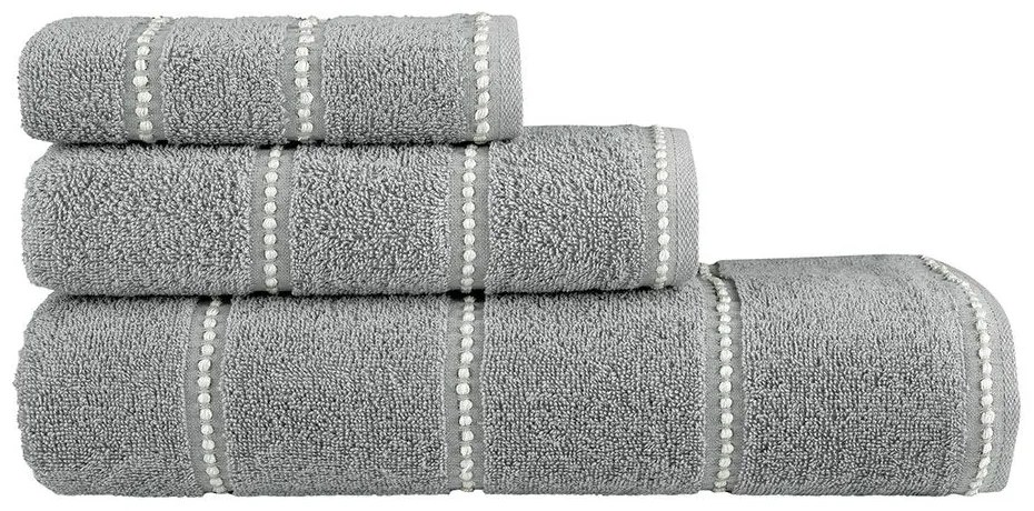 Πετσέτες Prestige (Σετ 3τμχ) Medium Gray Nima Σετ Πετσέτες 70x140cm 100% Cotton