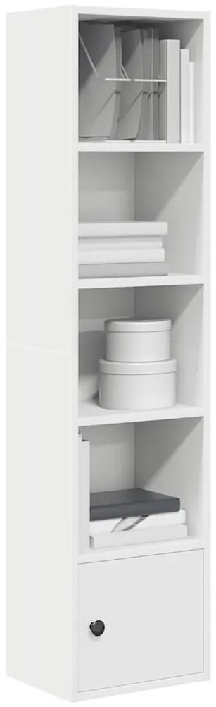 vidaXL Βιβλιοθήκη Λευκή 31x24x127 εκ. από Επεξεργασμένο Ξύλο