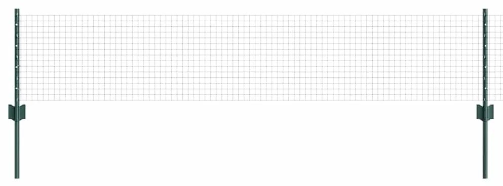 vidaXL Τεντώτο με στήριγμα Πράσινο 0,4 x 10 μ Χάλυβας και PVC