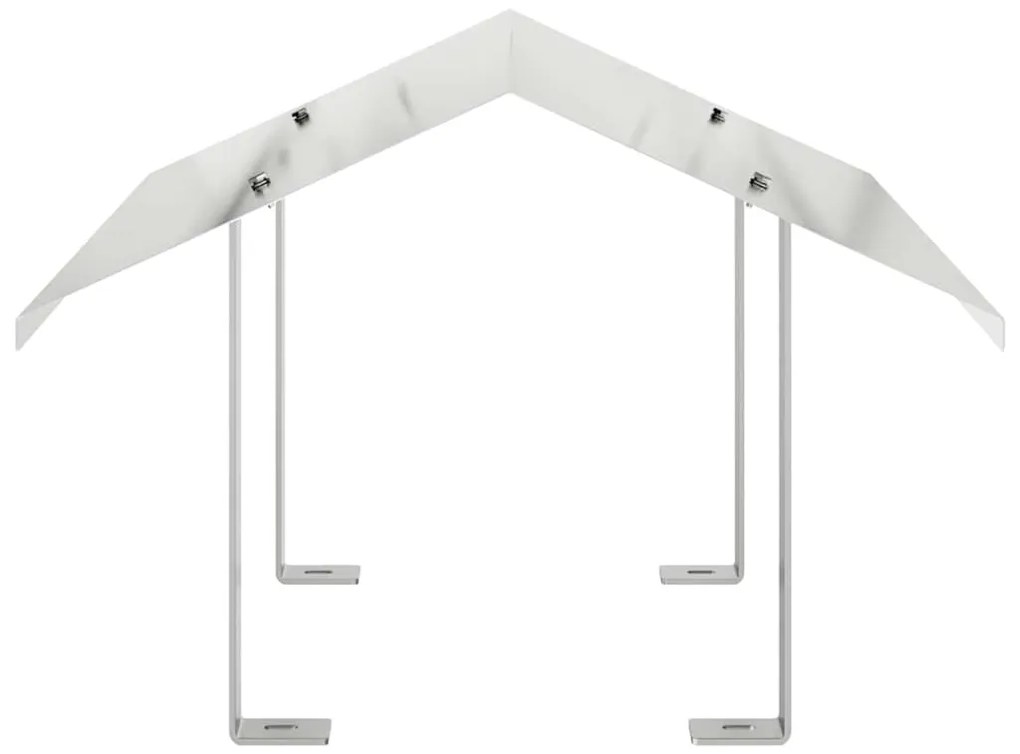 vidaXL Καπνοδόχος Ασημί 50 x 50 x 37 εκ Ανοξείδωτο ατσάλι