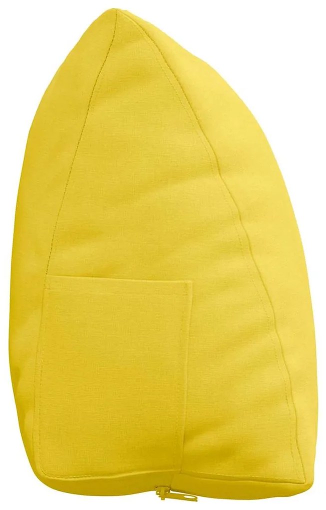 vidaXL Μαξιλάρι Πλάτης Απαλό Κίτρινο 60 x 20 x 50 εκ. ύφασμα