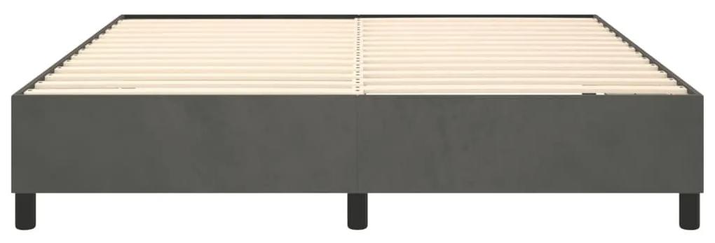 Πλαίσιο Κρεβατιού Boxspring Σκούρο Γκρι 180x200 εκ. Βελούδινο - Γκρι