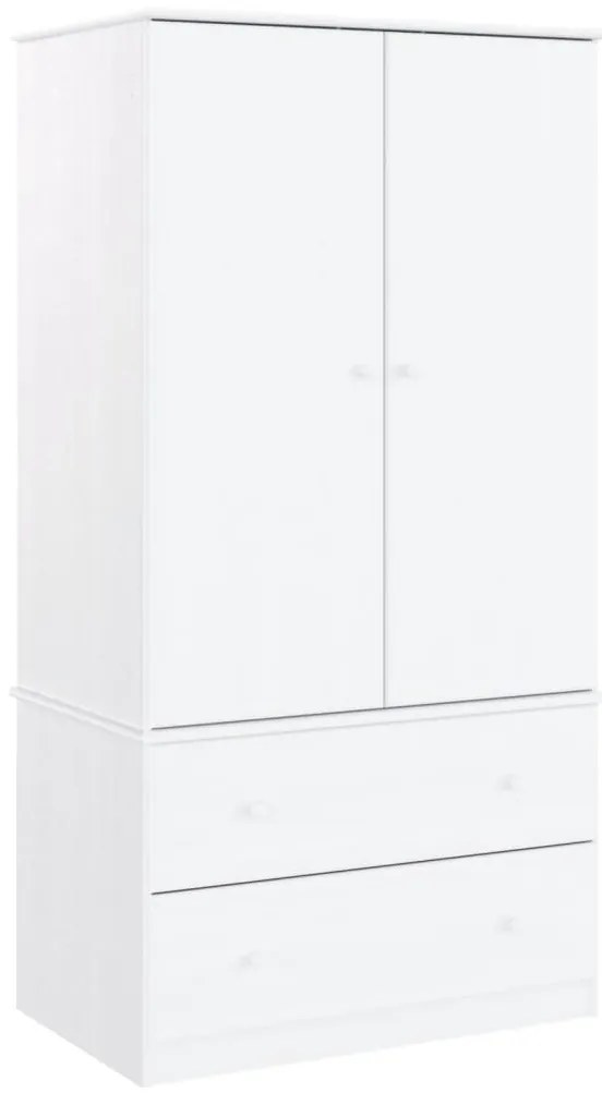 vidaXL Ντουλάπα ALTA Λευκή 90 x 55 x 170 εκ. από Μασίφ Ξύλο Πεύκου