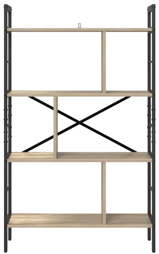 vidaXL Ράφι Βιβλίων Δρύς Sonoma 75 x 30 x 123,5 εκ. Επεξεργασμένο ξύλο