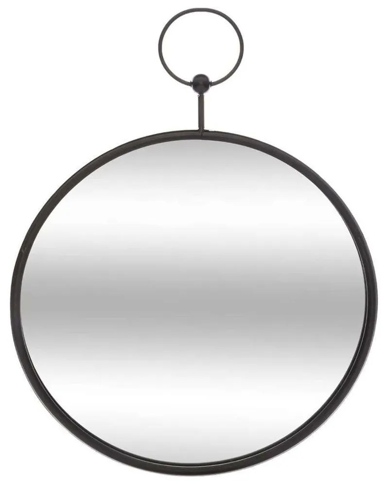Καθρέπτης Τοίχου Gousset 07.169330 Φ30cm Black Metal, Glass