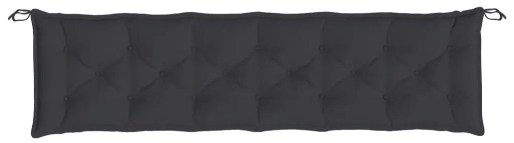 vidaXL Μαξιλάρι Πάγκου Κήπου Μαύρο 200x50x7 εκ. Ύφασμα Oxford