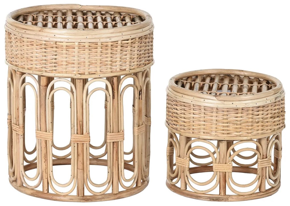 Βοηθητικό Τραπέζι Home ESPRIT Φυσικό 42 x 42 x 47 cm