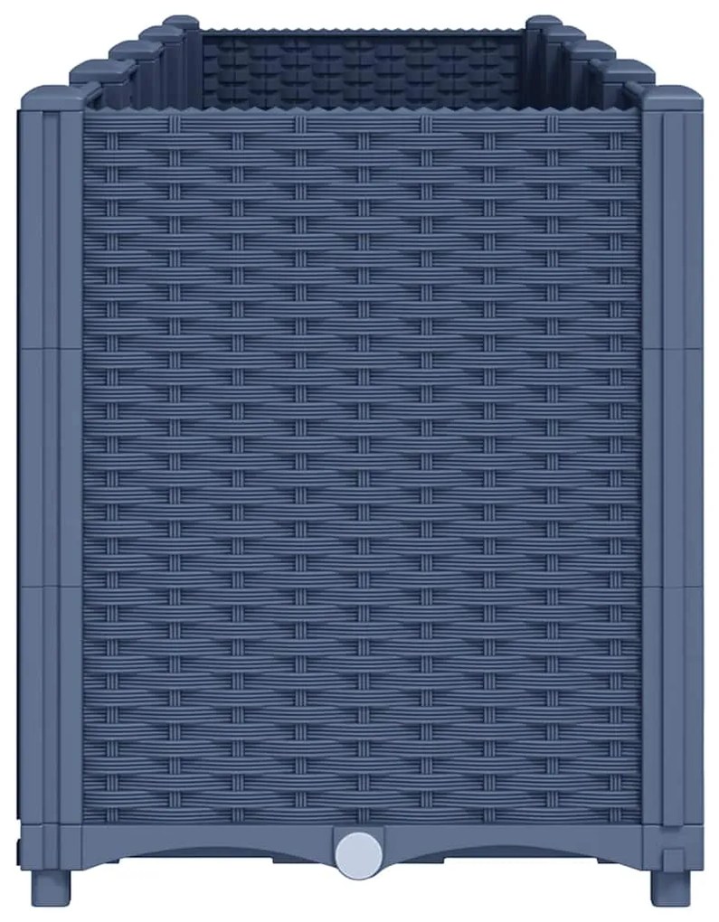 vidaXL Ζαρντινιέρα Κήπου Μπλε Γκρι 160x40x53 εκ. Πολυπροπυλένιο