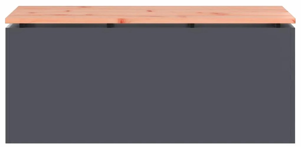 vidaXL Παγκάκι κήπου Ανθρακί 100 x 40 x 43 εκ Ατσάλι