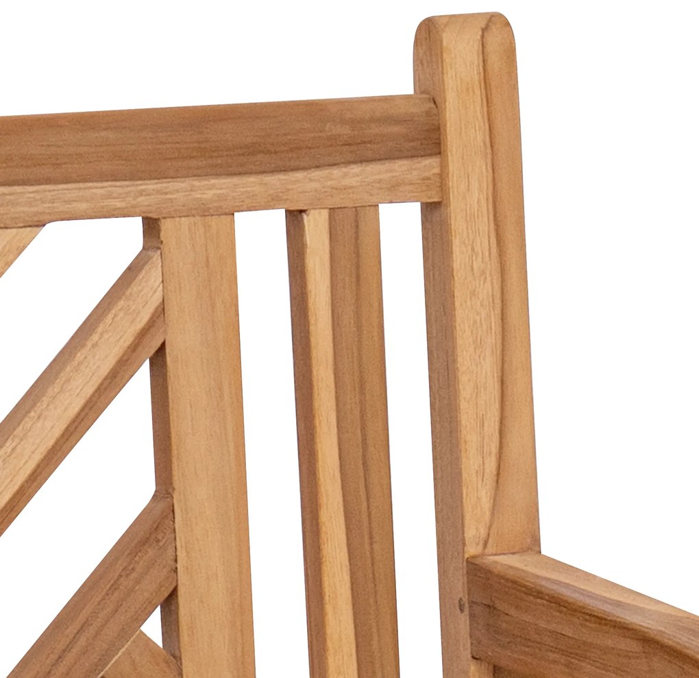 vidaXL Παγκάκι κήπου Καφέ 228 x 60 x 90 εκ Μασίφ ξύλο teak
