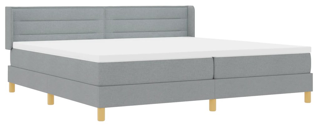 vidaXL Κρεβάτι με Στρώμα σε Ανοιχτό Γκρι - 200 x 200 cm, Ύφασμα.