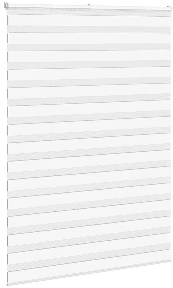 vidaXL Ζέβρα τυφλή Λευκό Πλάτος υφάσματος 155,9 εκ. Πολυεστέρας