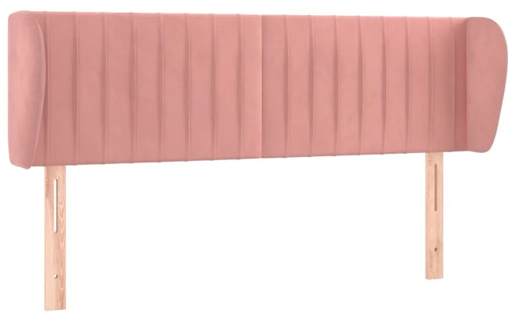 Κεφαλάρι με Πτερύγια Ροζ 147x23x78/88 εκ. Βελούδινο 3117435