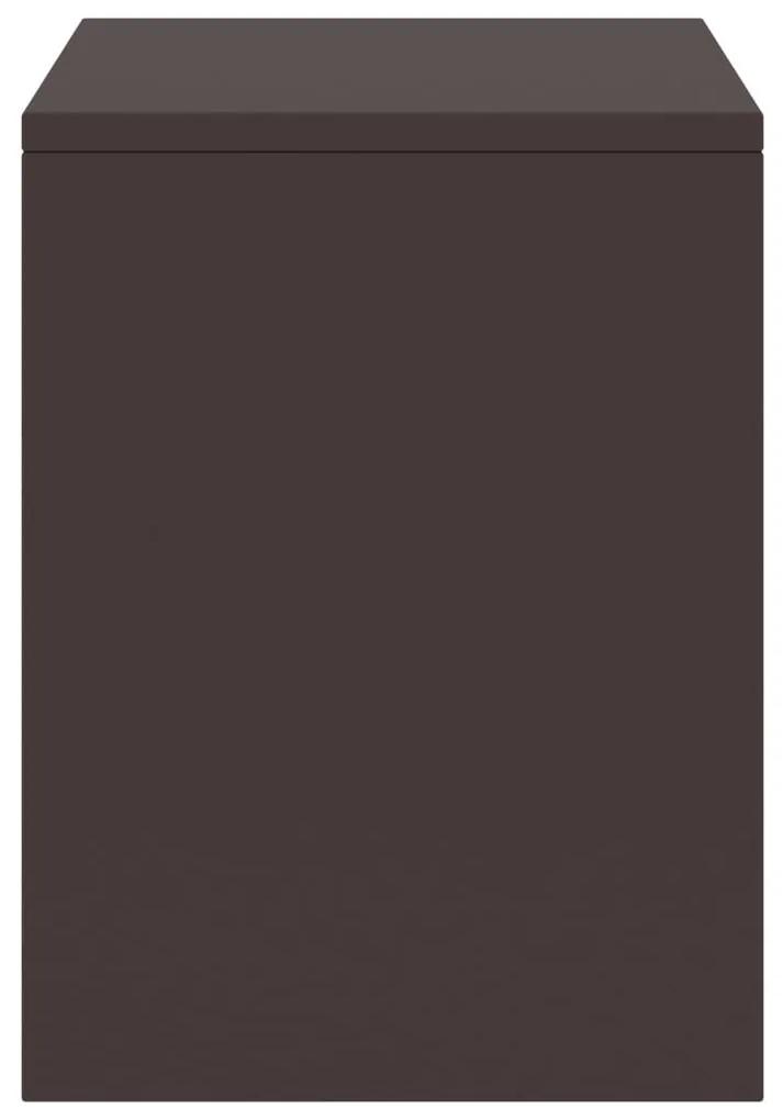 Κομοδίνα 2 τεμ. Σκούρο Καφέ 35 x 30 x 40 εκ. Μασίφ Ξύλο Πεύκου - Καφέ