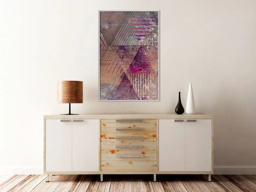 Αφίσα - Pink Patchwork II - 20x30 - Χρυσό - Χωρίς πασπαρτού