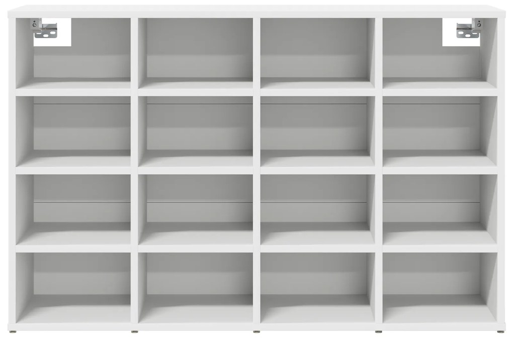 vidaXL Ντουλάπα Παπουτσιών Λευκό 52.5 x 30 x 50 εκ. Επεξεργασμένο ξύλο