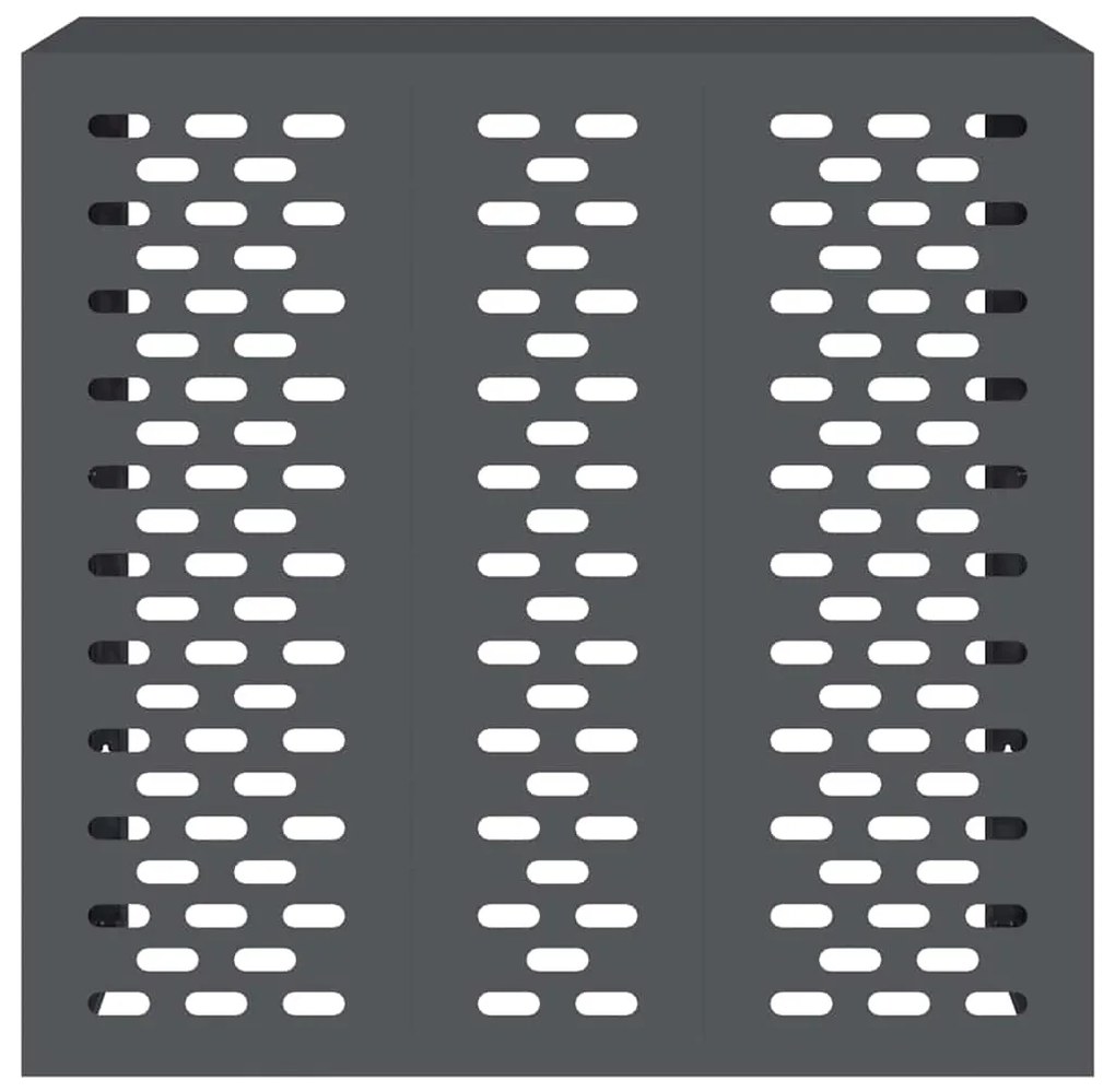 vidaXL Κάλυμμα κλιματιστικού Ανθρακί 110 x 50 x 105 εκ Ατσάλι