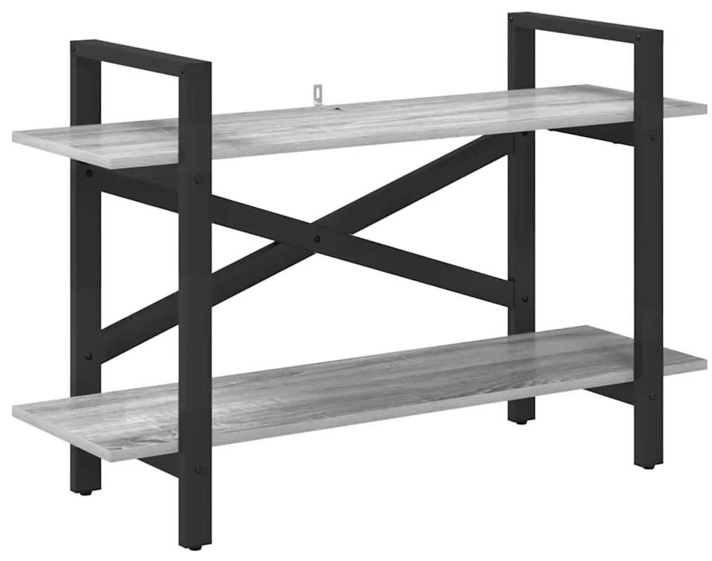 vidaXL Ράφι Βιβλίων Γκρίζο Σονομα 100 x 33,5 x 64 εκ