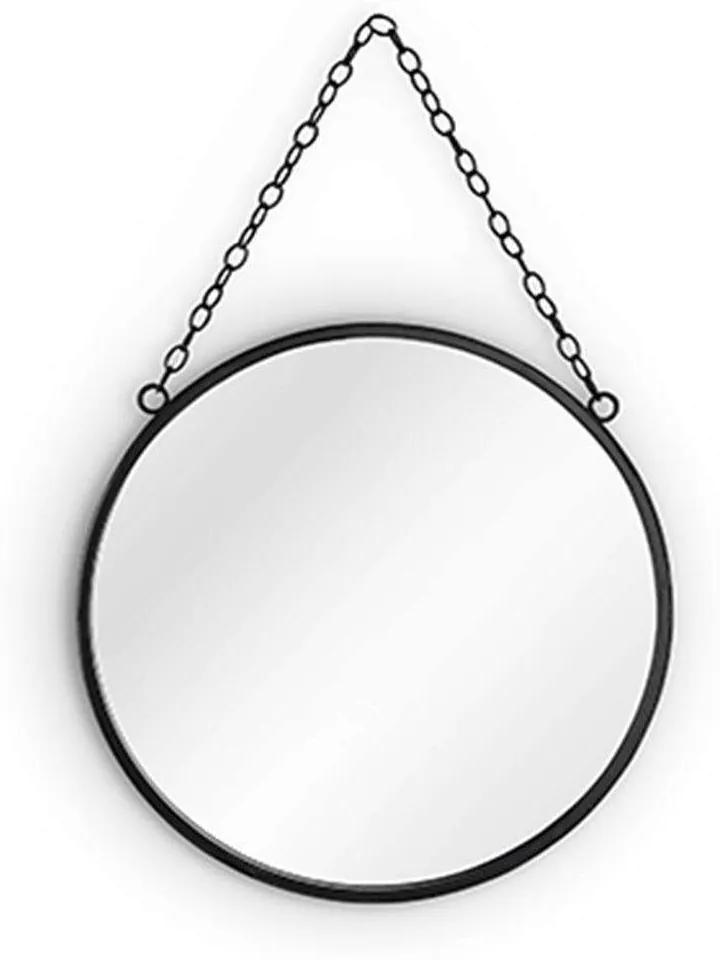 Καθρέπτης Τοίχου Στρογγυλός Sabine 1120102 Φ25,5cm Black Mirrors &amp; More Μέταλλο