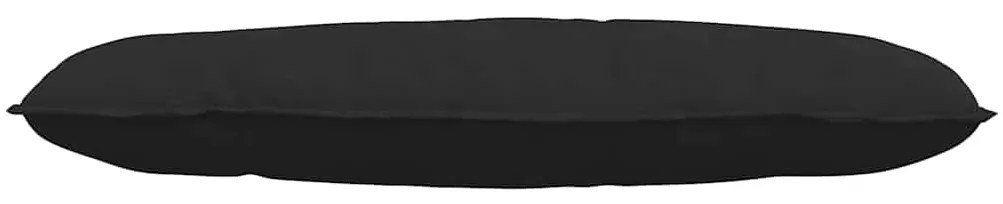 vidaXL Μαξιλάρι Πλάτης Μαύρο 120 x 50 cm Ύφασμα Μικροΐνας
