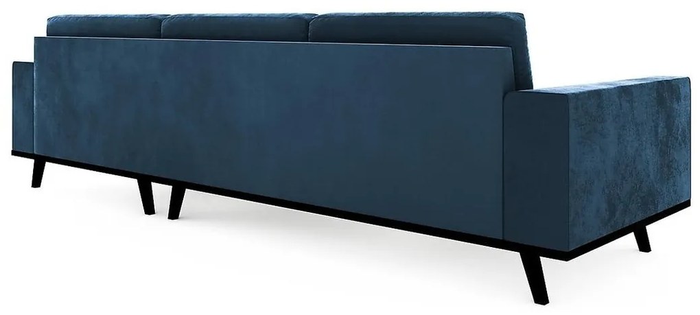 Γωνιακός Καναπές Seattle K105, Μπλε, 280x160x85cm, Πόδια: Ξύλο, Ξύλο: Πεύκο | Epipla1.gr