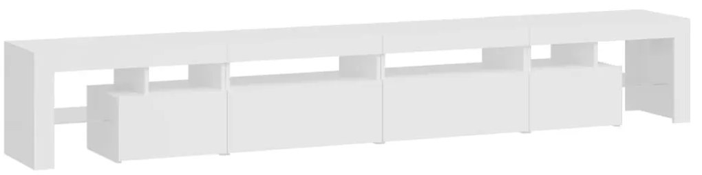 Έπιπλο Τηλεόρασης με LED Γυαλιστερό Λευκό 260x36,5x40 εκ. - Λευκό