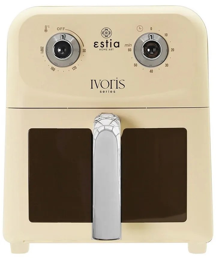 Φριτέζα Αέρος Ivoris 06-27520 27x35x33cm 1500W-1700W 6Lt Ivory Estia Μέταλλο