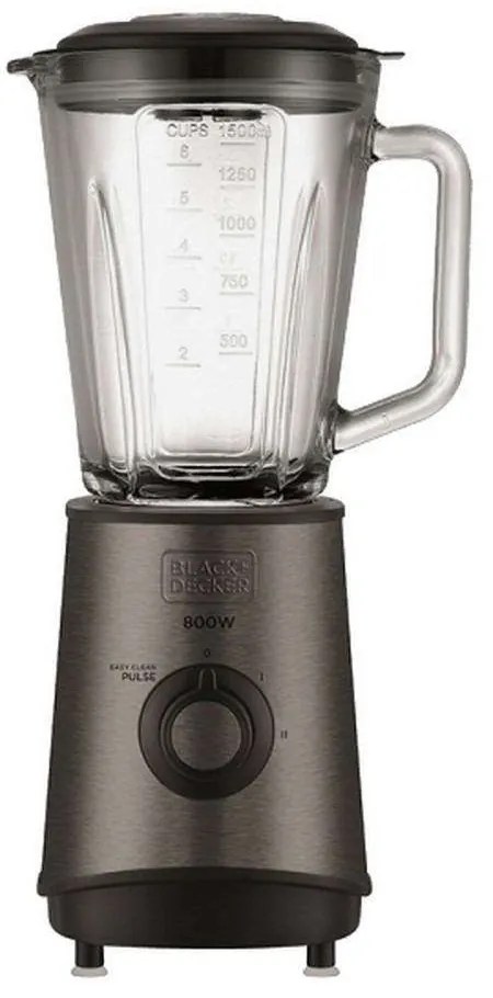 Μπλέντερ Με Γυάλινη Κανάτα BXJB800E 800W Black Black&amp;Decker Stainless Steel