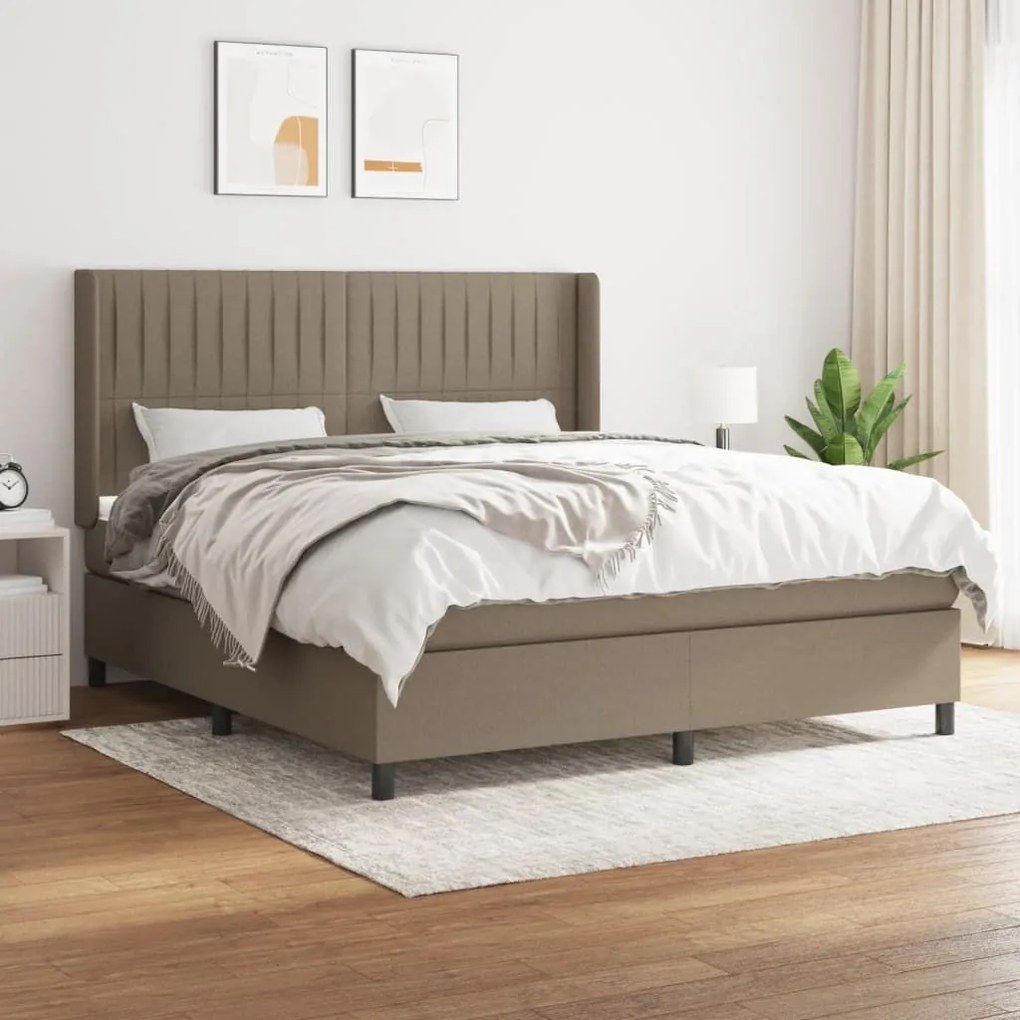 ΚΡΕΒΑΤΙ BOXSPRING ΜΕ ΣΤΡΩΜΑ TAUPE 160X200 ΕΚ. ΥΦΑΣΜΑΤΙΝΟ 3131605