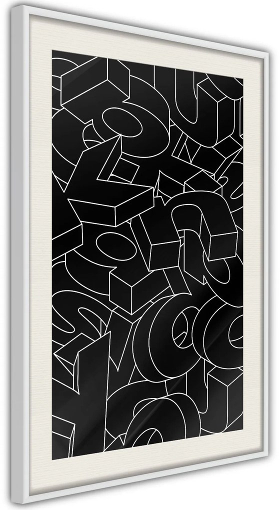 Αφίσα - Scattered Letters - 40x60 - Χρυσό - Χωρίς πασπαρτού