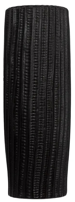 Βάζο Κεραμικό Rige 12x12xH35,5cm Black-Sand Mat Ceramic