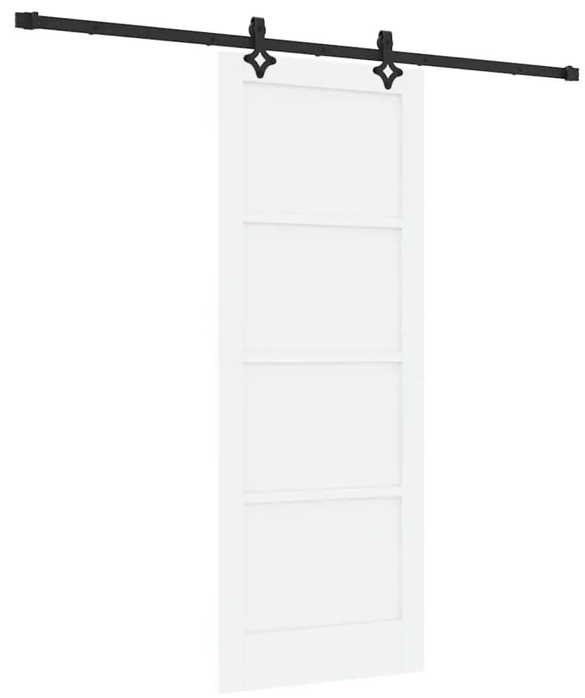 vidaXL Σετ Συρόμενης Πόρτας ORKDAL Λευκό και μαύρο 78 x 202 εκ.