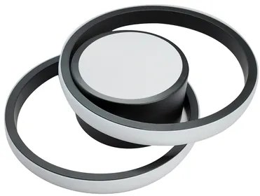 POWERTECH LED φωτιστικό οροφής HLL-0085, 32W, 4000K, 27x21cm, μαύρο