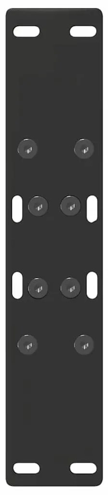 vidaXL Πόδια Τραπεζιού Σαλονιού Σχήματος Α 2 τεμ. Μαύρο 38x(42-43) εκ. Ατσάλι