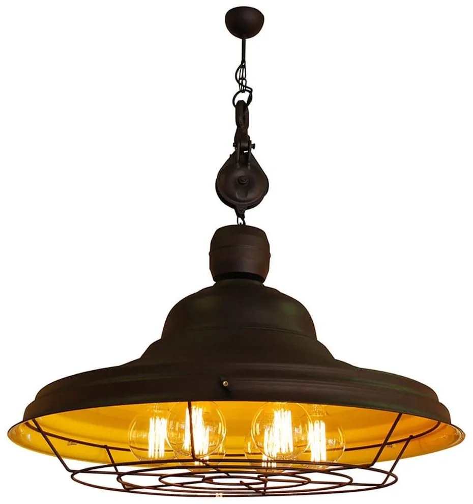 Φωτιστικό Οροφής Κρεμαστό HL-300W-6P 77-3215 Drone Brown Rusty &amp; Yellow  Homelighting Metal